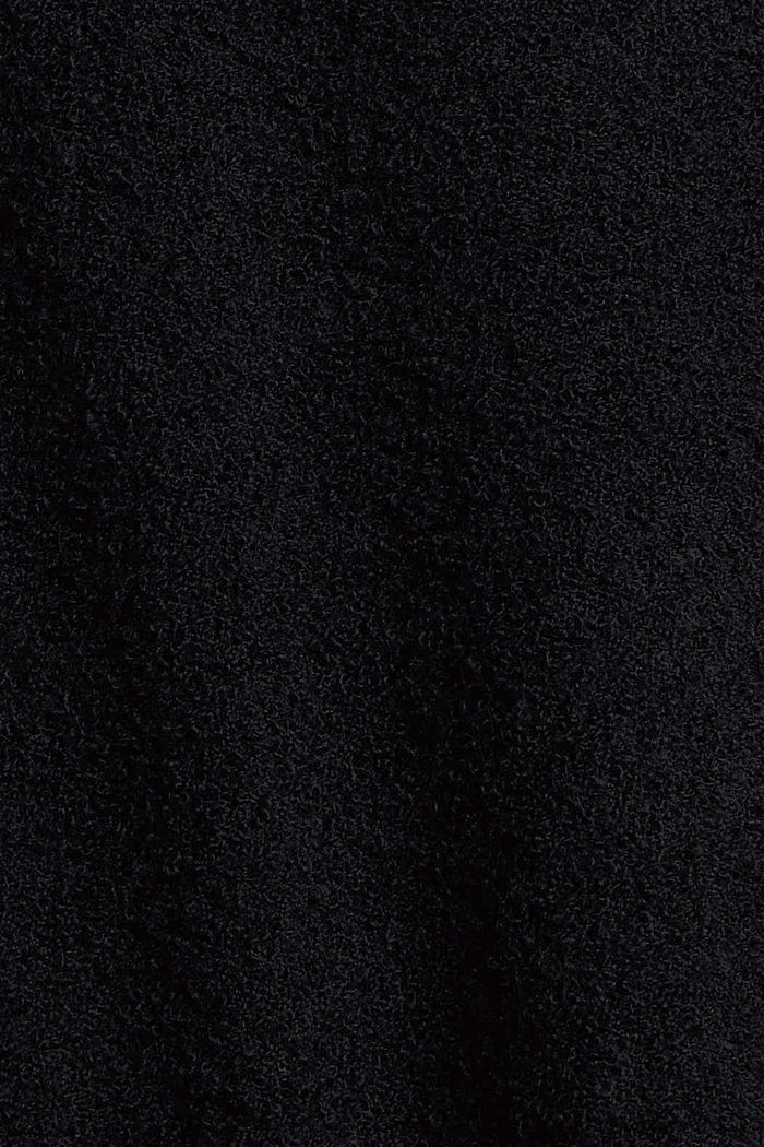 Wool blend: Jumper with a stand-up collar, BLACK, detail image number 4