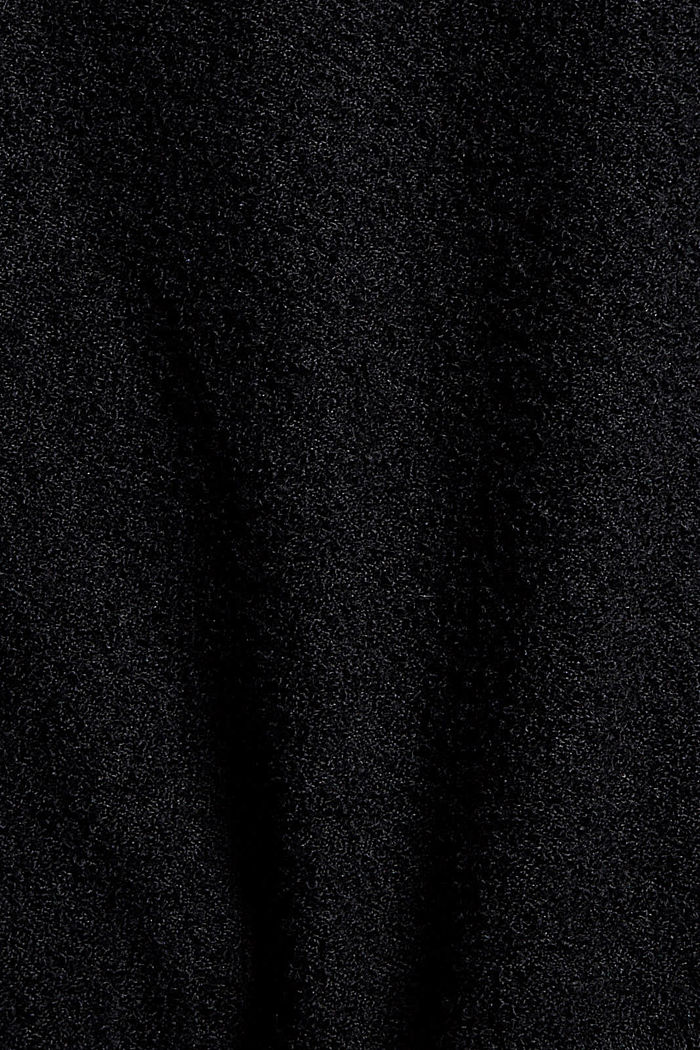 Mit Wolle: Pullover mit Struktur, BLACK, detail image number 4