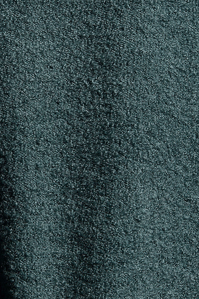 Sisältää villaa: kohopintainen neulepusero, TEAL BLUE, detail image number 4