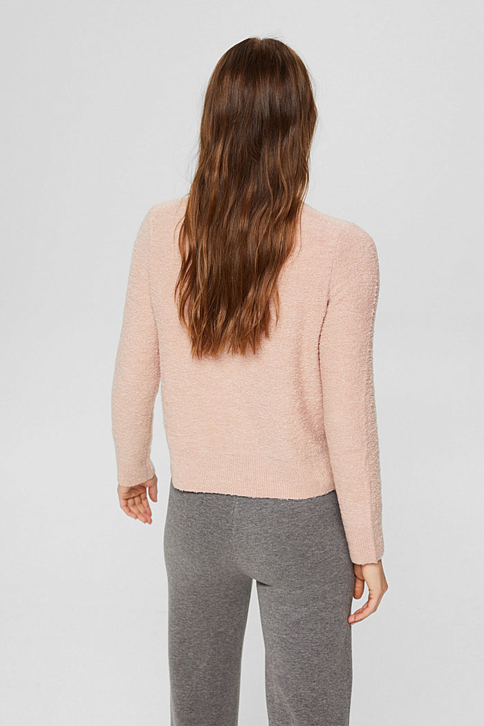 Wool blend: textured jumper, PASTEL PINK, detail image number 3