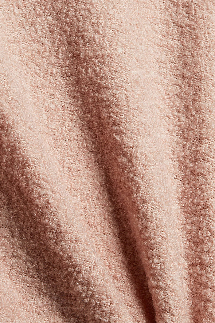 Mit Wolle: Pullover mit Struktur, PASTEL PINK, detail image number 4