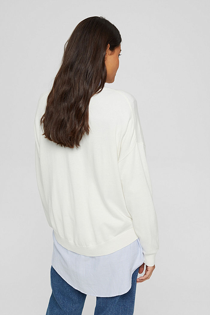 Jumper made of blended organic cotton, NEW OFF WHITE, detail image number 3