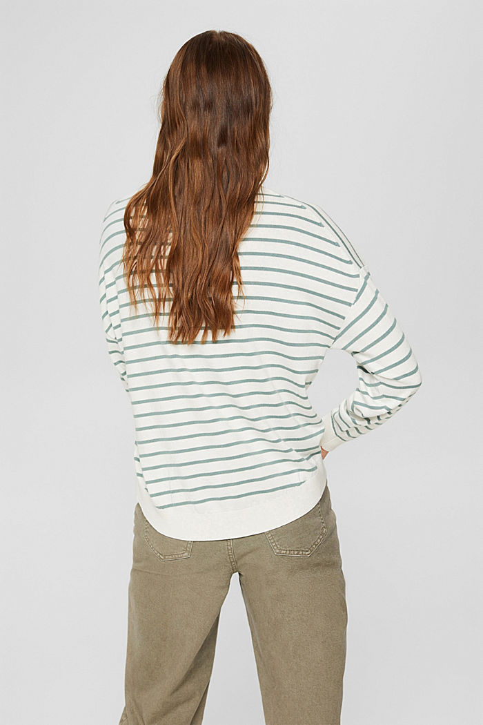 Jumper made of blended organic cotton, OFF WHITE, detail image number 3