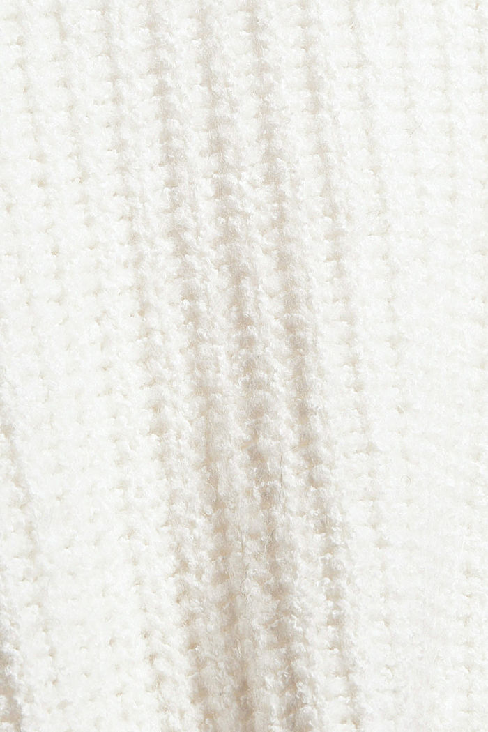 Thick cardigan made of blended organic cotton, OFF WHITE, detail image number 4