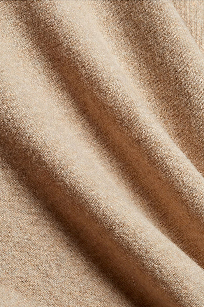 CURVY with wool: oversized jumper, SAND, detail image number 1