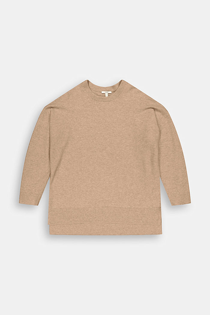 PLUS SIZE z wełną: sweter oversize