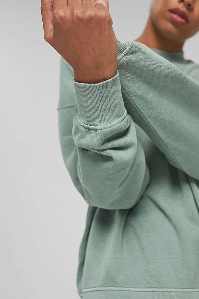 Sweatshirt made of 100% organic cotton, DUSTY GREEN, detail image number 2