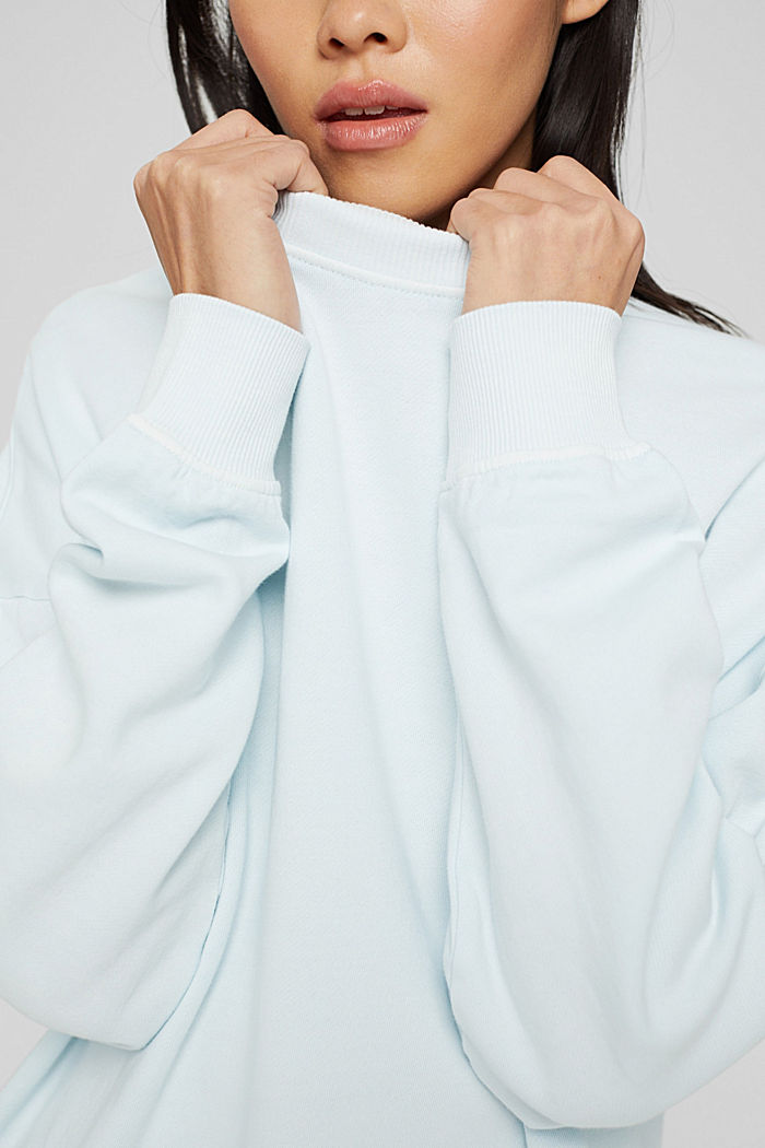 Sweatshirt made of 100% organic cotton, LIGHT TURQUOISE, detail image number 2