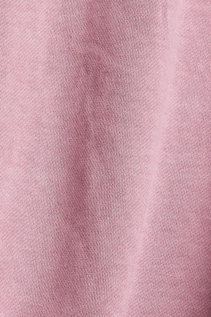 Sweat-shirt 100 % coton biologique, MAUVE, detail image number 4