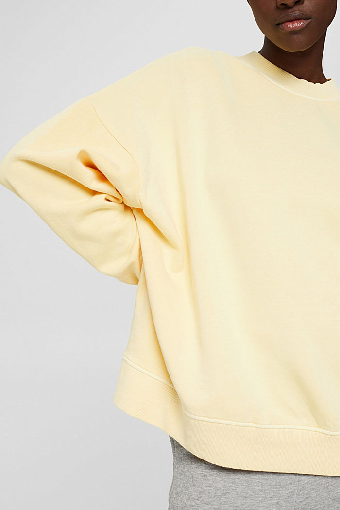 Sweatshirt made of 100% organic cotton, PASTEL YELLOW, detail image number 2