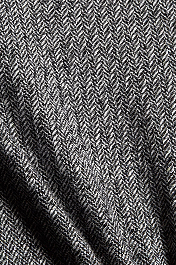 Sweatshirt in a herringbone design, GUNMETAL, detail image number 4