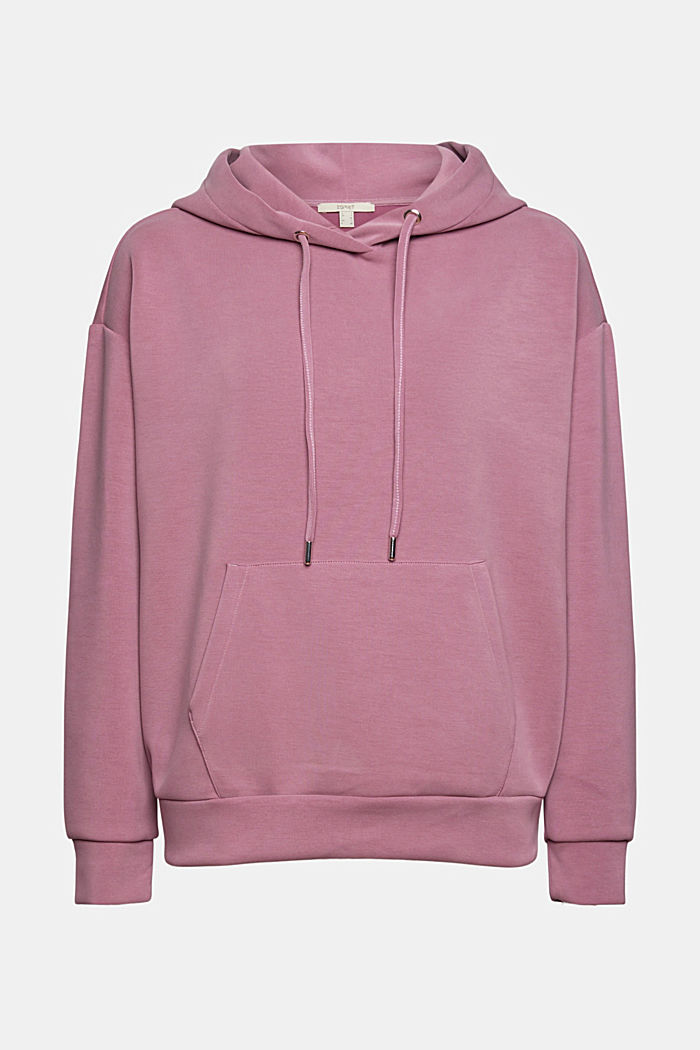 Hoodie in compact sweatshirt fabric with TENCEL™, MAUVE, detail image number 7