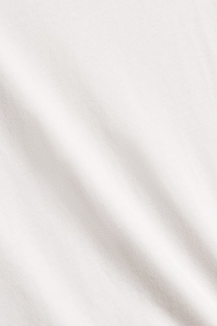 Koszulka z długim rękawem z marszczeniami, bawełna organiczna, OFF WHITE, detail image number 4