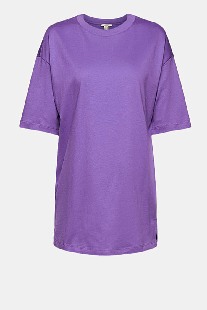 T-shirt oversize en coton, LILAC, overview
