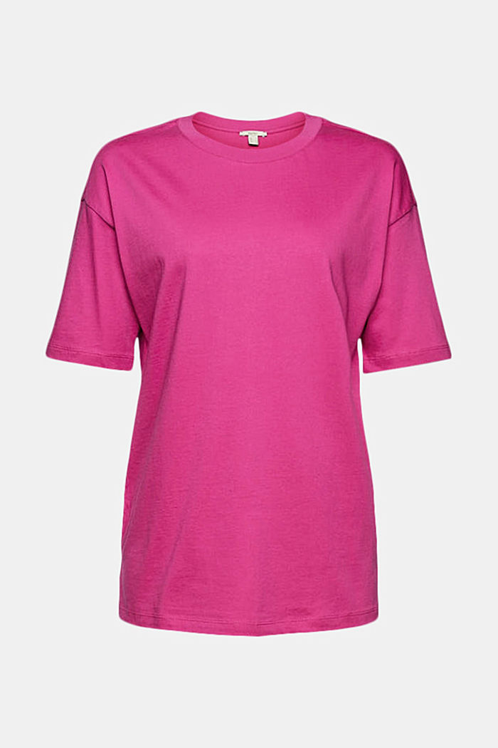 T-shirt oversize en coton, PINK FUCHSIA, detail image number 6