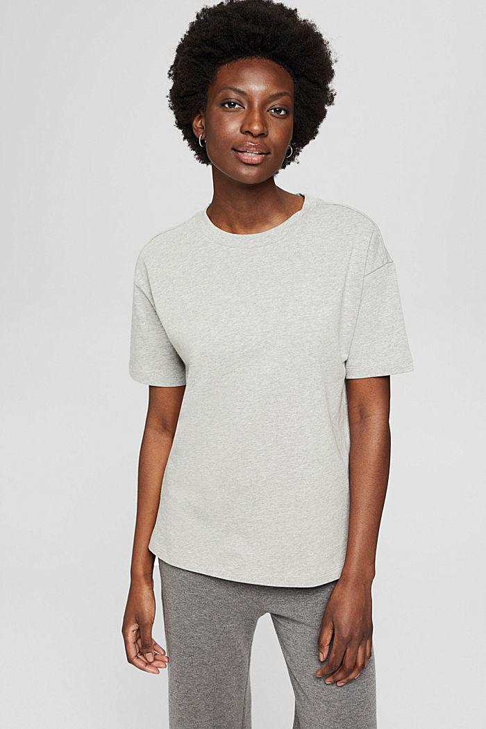 T-shirt oversize, 100 % coton, LIGHT GREY, detail image number 0
