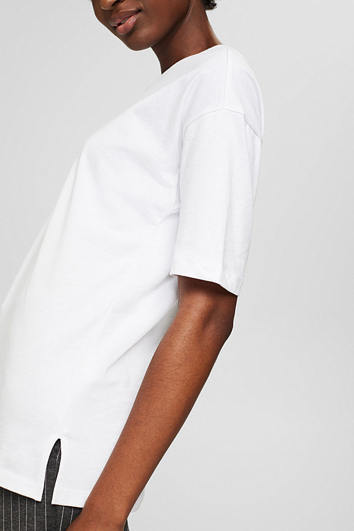 Oversize-T-paita, 100 % puuvillaa, WHITE, detail image number 2