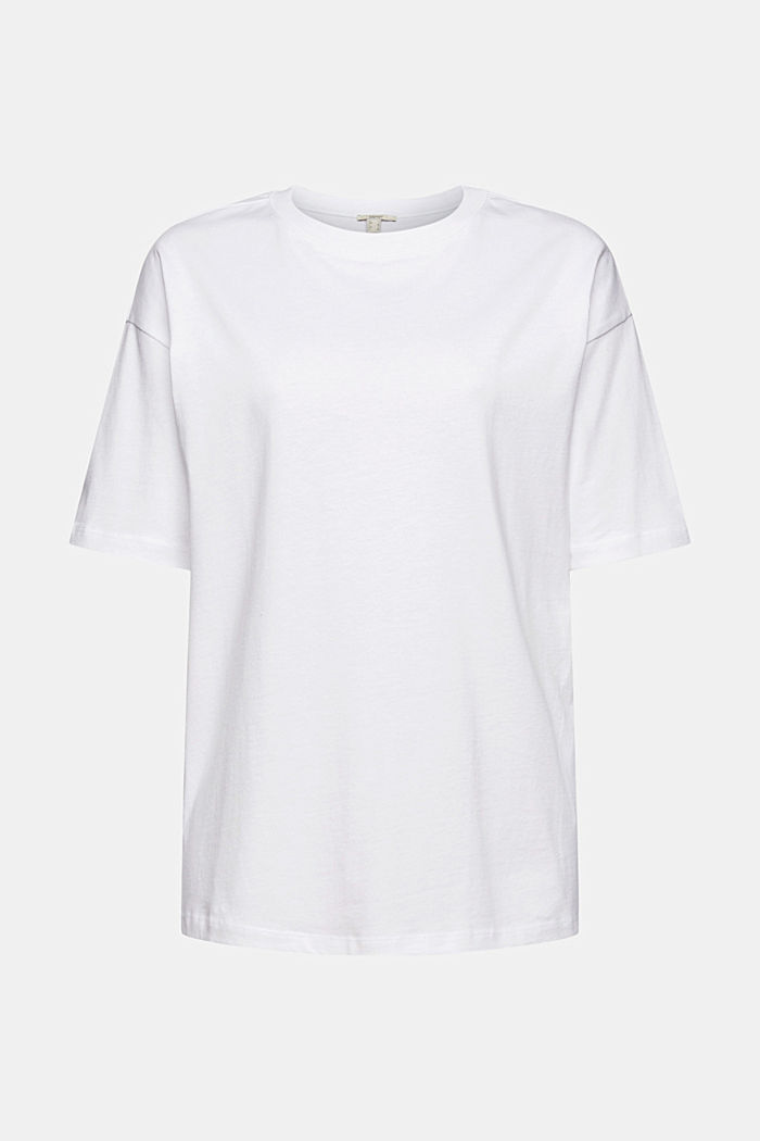 Oversize-T-paita, 100 % puuvillaa, WHITE, overview