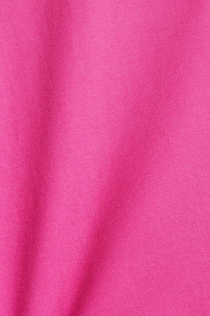 Oversized T-shirt van 100% katoen, PINK FUCHSIA, detail image number 4
