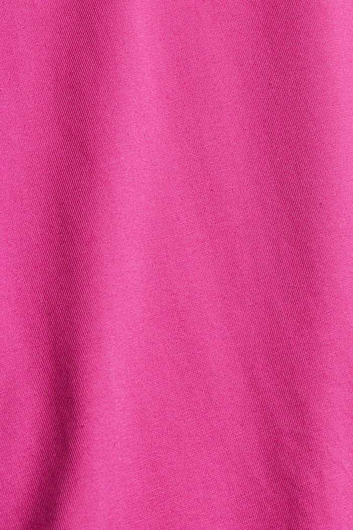 T-shirt oversize en coton, PINK FUCHSIA, detail image number 4