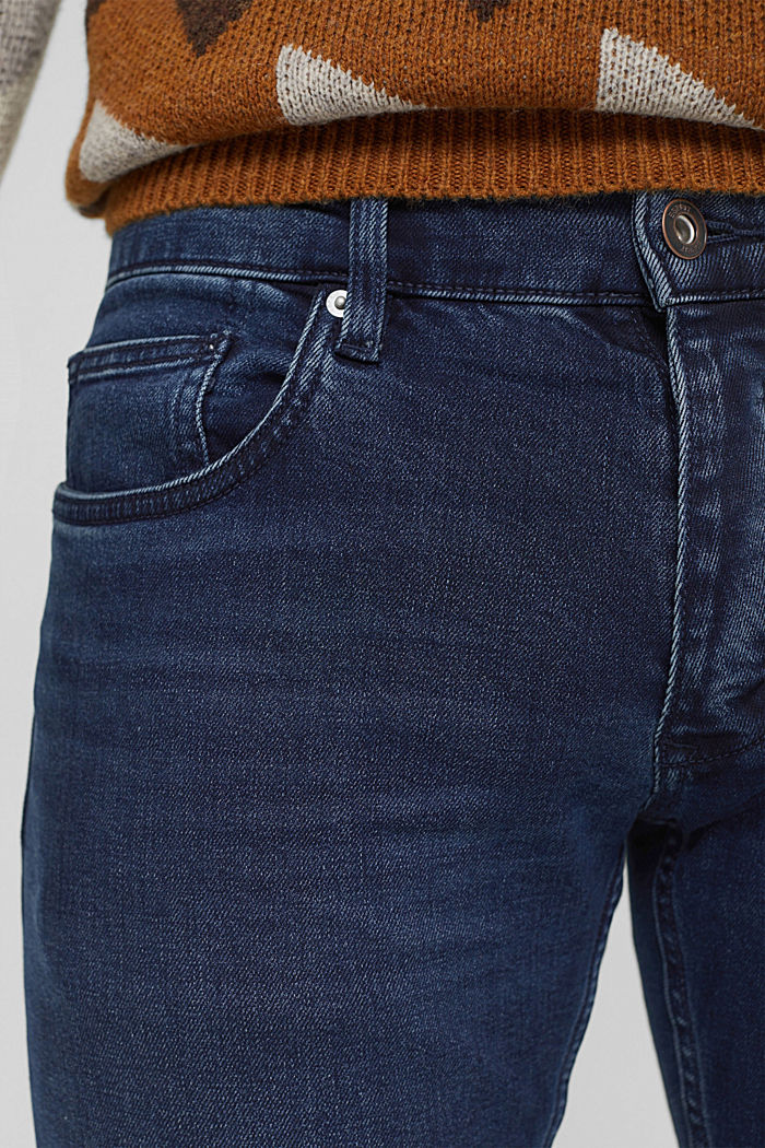 Jeans van een katoenmix met comfortabele stretch, BLUE MEDIUM WASHED, detail image number 3