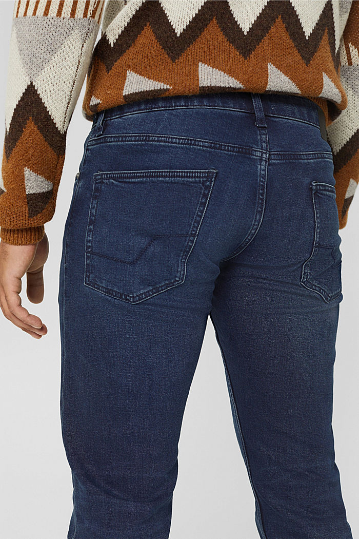 Jeans van een katoenmix met comfortabele stretch, BLUE MEDIUM WASHED, detail image number 5