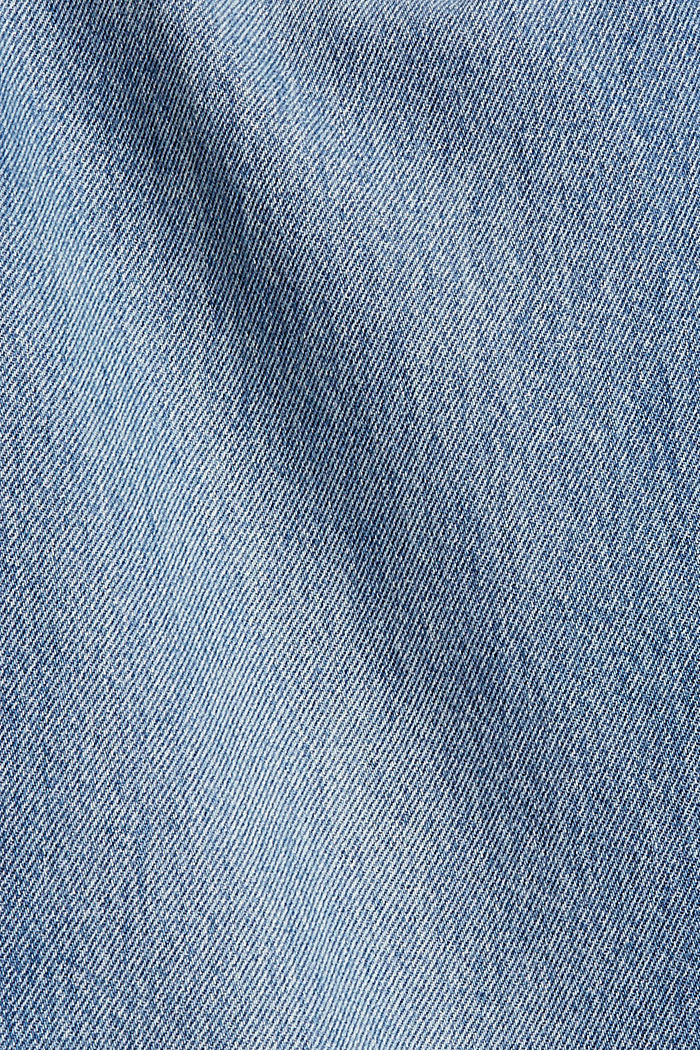Katoenen jeans met garment-washed effecten, BLUE MEDIUM WASHED, detail image number 4