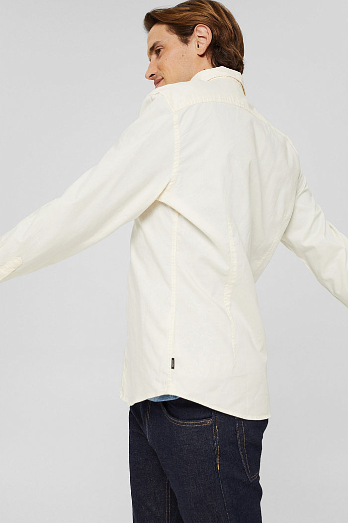 Button-Down-Hemd aus 100% Organic Cotton, OFF WHITE, detail image number 3