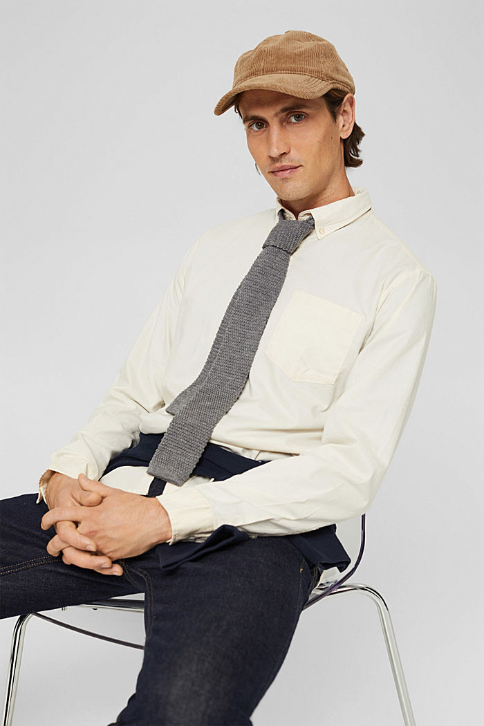 Button-Down-Hemd aus 100% Organic Cotton, OFF WHITE, detail image number 6