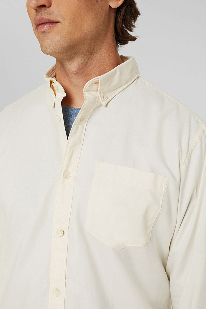 Chemise à col boutonné, 100 % coton biologique, OFF WHITE, detail image number 2