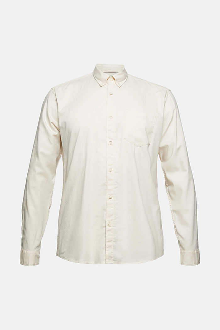 Button-Down-Hemd aus 100% Organic Cotton, OFF WHITE, detail image number 7