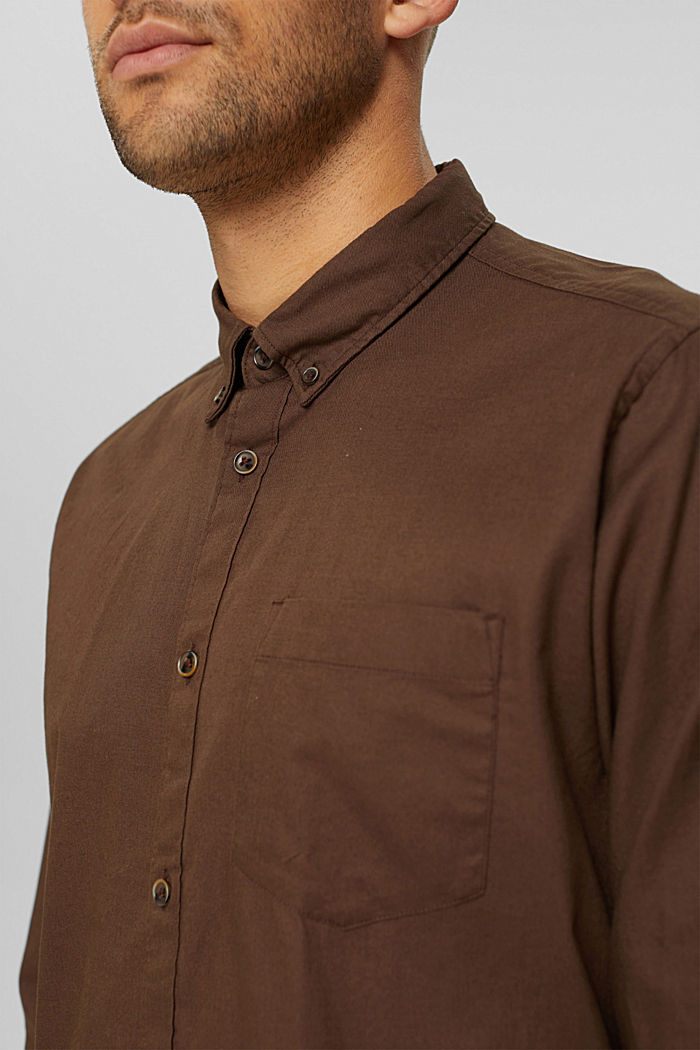 Button-Down-Hemd aus 100% Organic Cotton, BROWN, detail image number 2