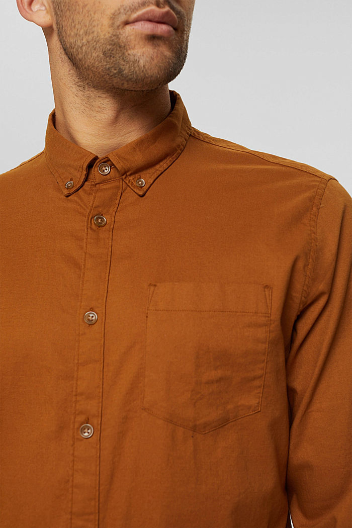 Button-Down-Hemd aus 100% Organic Cotton, CAMEL, detail image number 2