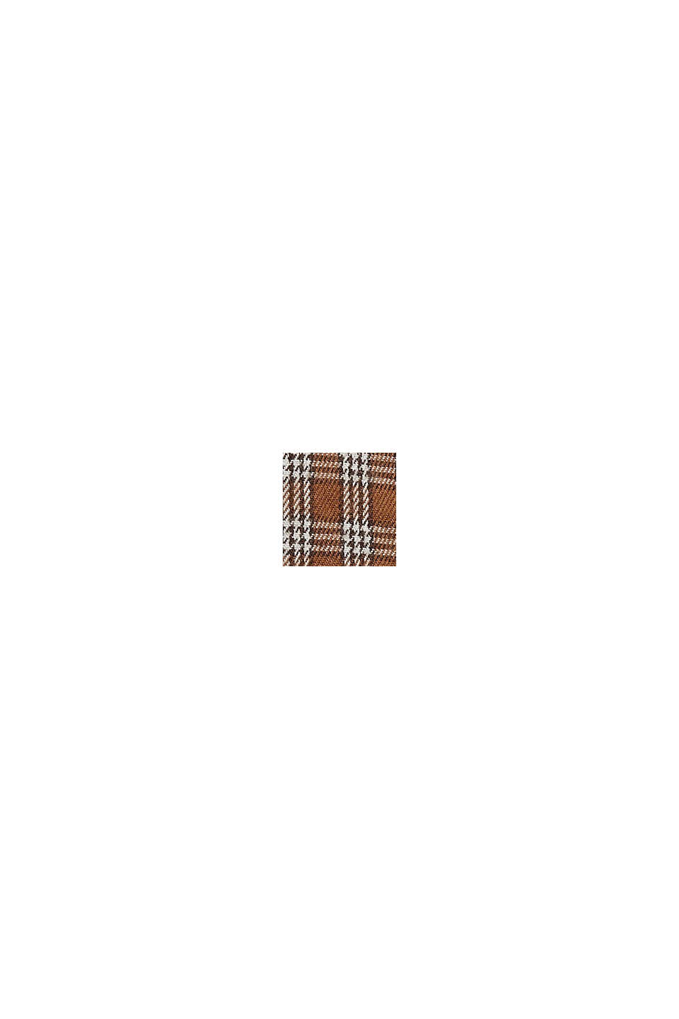 Flannel shirt with check pattern, organic cotton, CAMEL, swatch