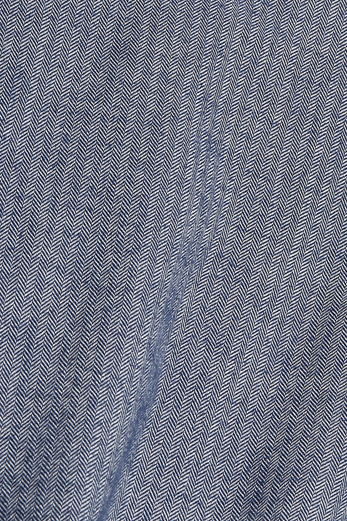 Hemd mit Fischgrät-Muster, Bio-Baumwolle, NAVY, detail image number 4