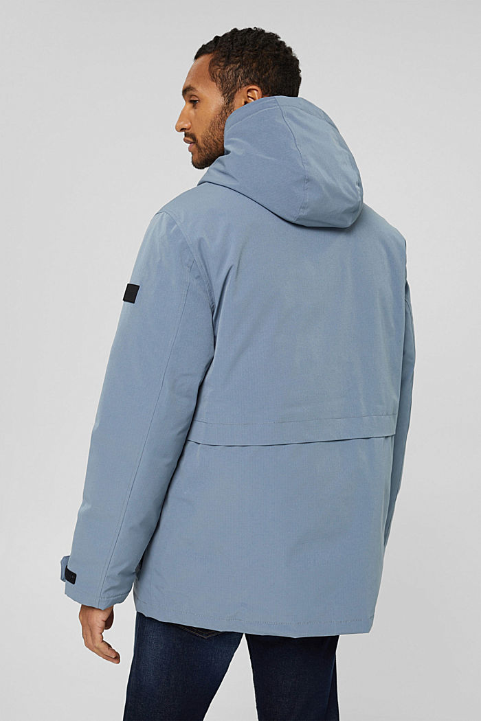 Reciclada: chaqueta con relleno de plumón, GREY BLUE, detail image number 3