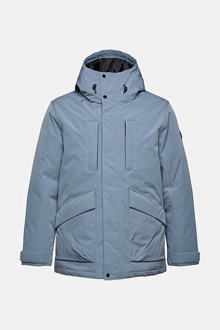 Reciclada: chaqueta con relleno de plumón, GREY BLUE, detail image number 6