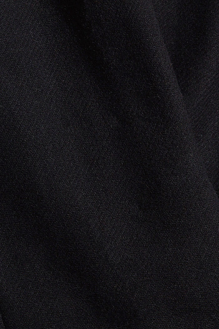 Recycelt: wattierter Mantel aus Woll-Mix, BLACK, detail image number 5