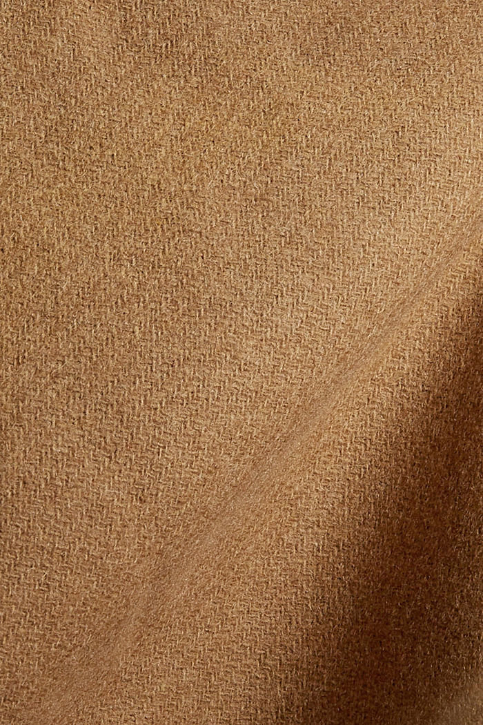 Gerecycled: gewatteerde mantel van een wolmix, CAMEL, detail image number 5