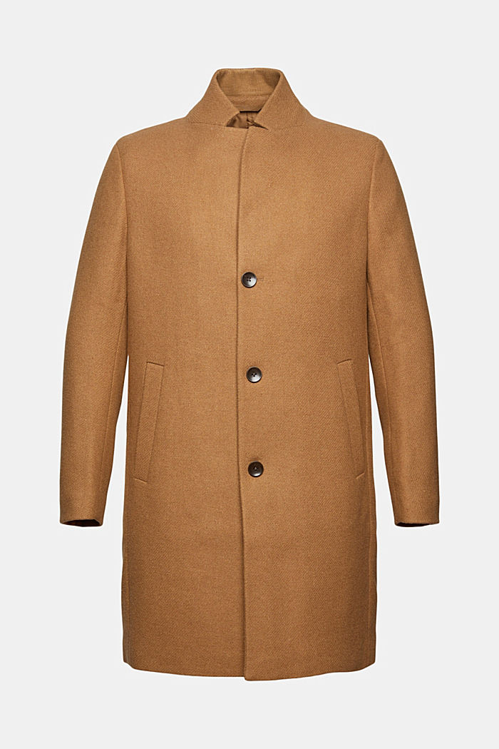 Recycled: padded coat in blended wool