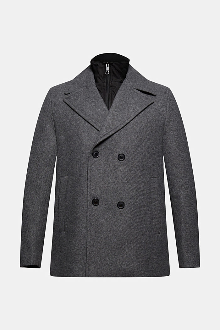 Reciclado: chaqueta en mezcla de lana, GREY, detail image number 7