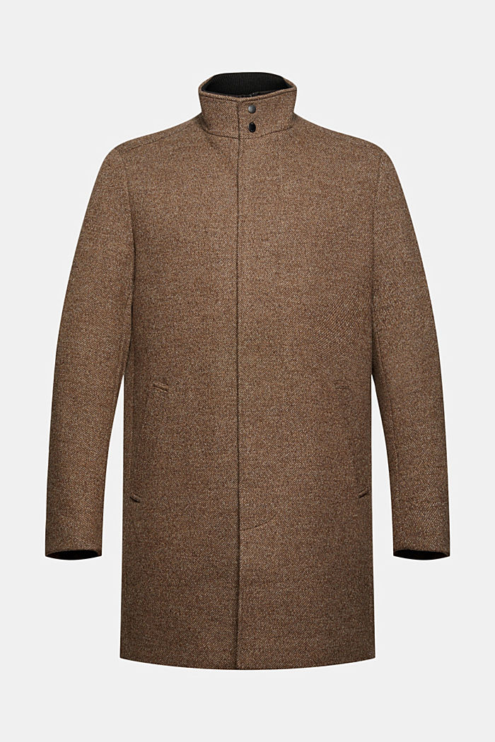 Reciclados: abrigo acolchado con lana, CAMEL, detail image number 8