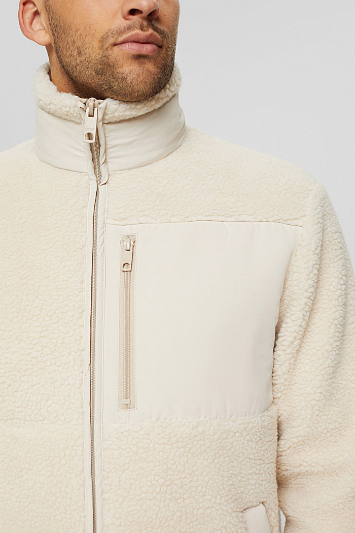 Reciclada: chaqueta de borreguillo, OFF WHITE, detail image number 2