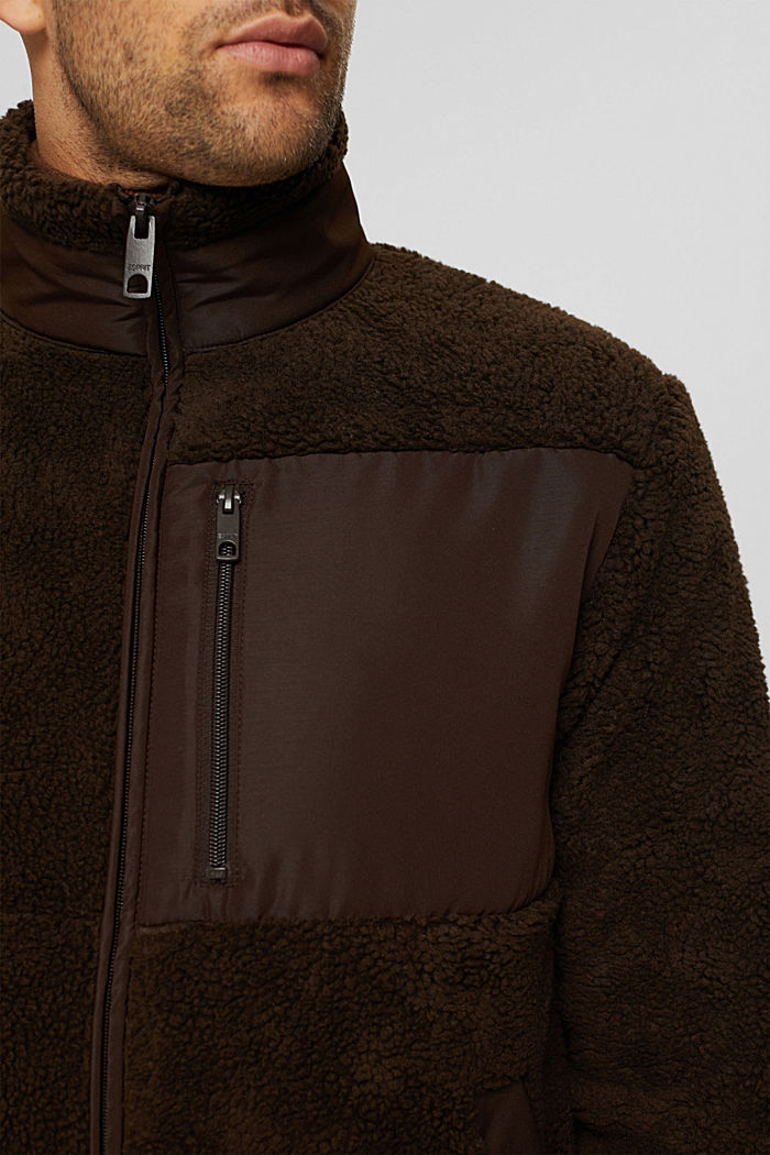 Reciclada: chaqueta de borreguillo, BROWN, detail image number 2