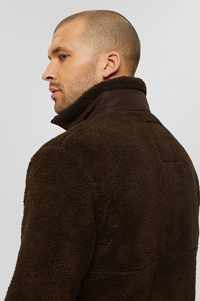 Reciclada: chaqueta de borreguillo, BROWN, detail image number 5