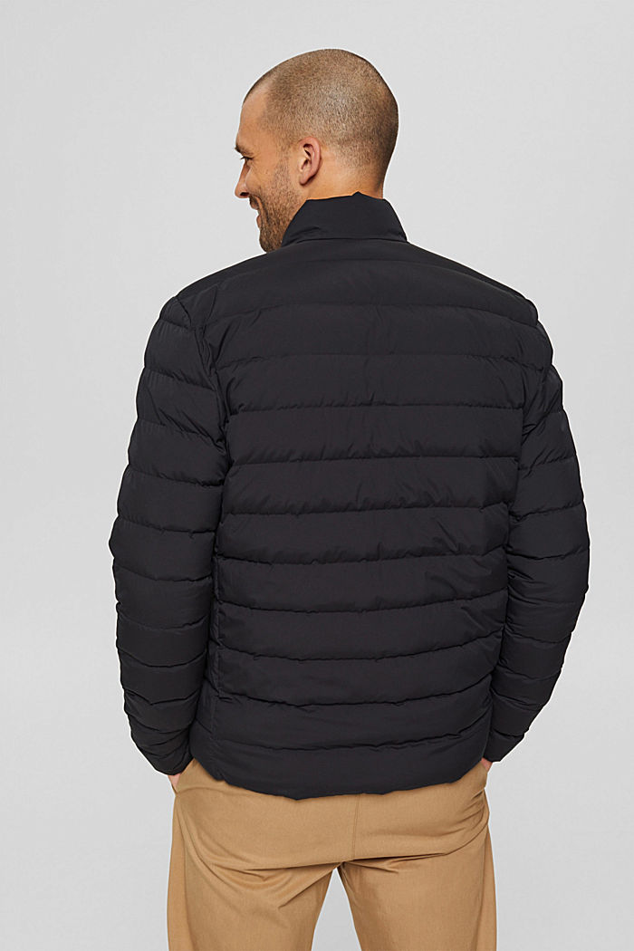 Made of recycled material: lightweight down jacket, BLACK, detail image number 3