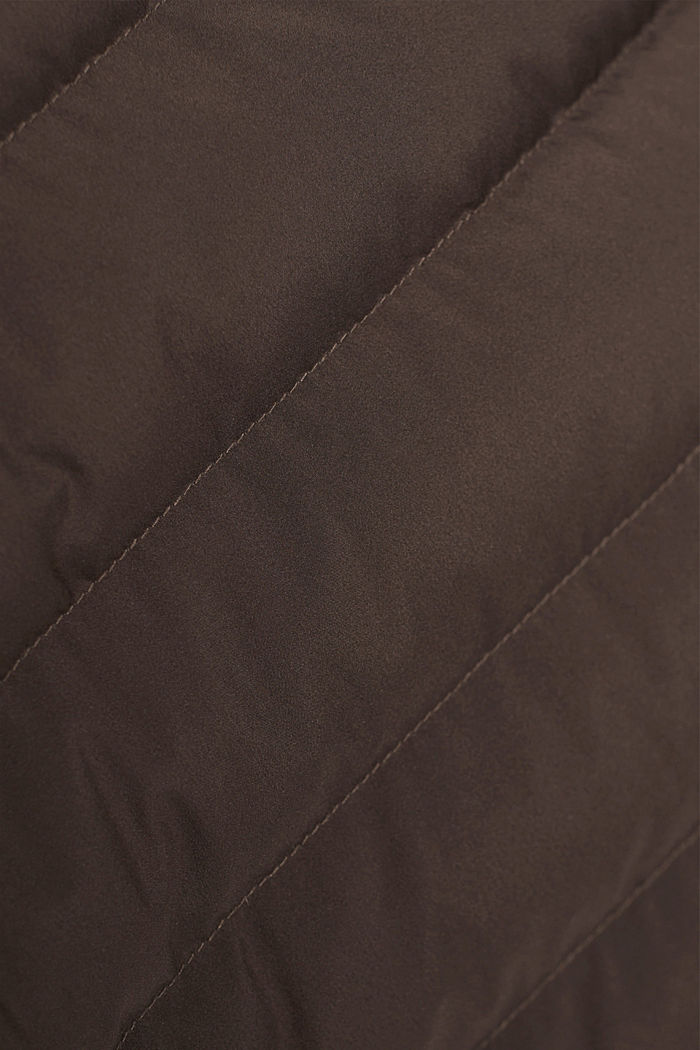 Gerecycled: lichte donzen jas, BROWN, detail image number 4