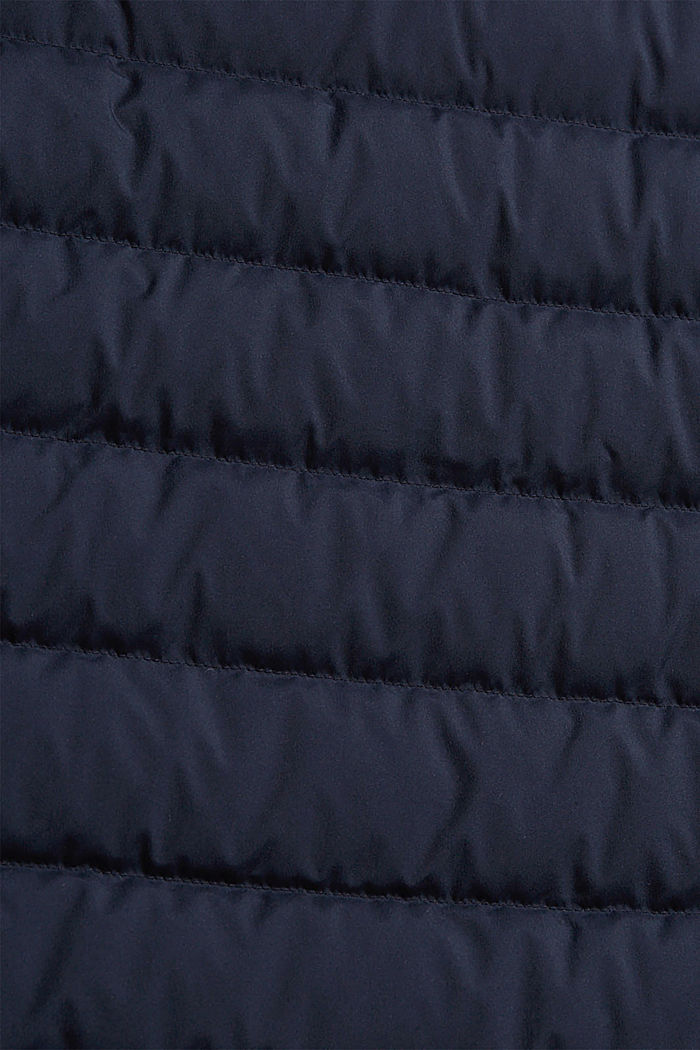Gerecycled: lichte donzen jas, NAVY, detail image number 4
