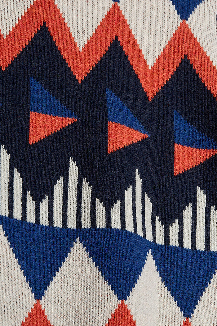 En laine mélangée : le pull-over à teneur en laine RWS respectueuse du bien-être des animaux, NAVY, detail image number 4