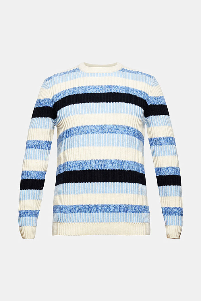 Sweter w paski, mieszanka z bawełną ekologiczną